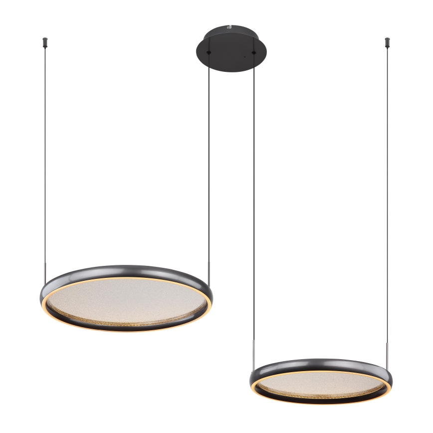 Globo - LED Stmívatelný lustr na lanku LED/50W/230V 2700-6000K černá + dálkové ovládání