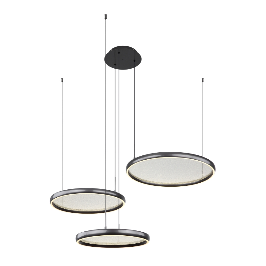 Globo - LED Stmívatelný lustr na lanku LED/55W/230V 2700-6000K černá + dálkové ovládání