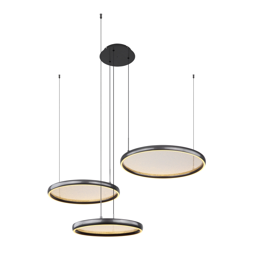 Globo - LED Stmívatelný lustr na lanku LED/55W/230V 2700-6000K černá + dálkové ovládání