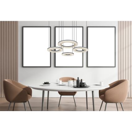 Globo - LED Stmívatelný lustr na lanku LED/80W/230V 2700-6000K černá + dálkové ovládání