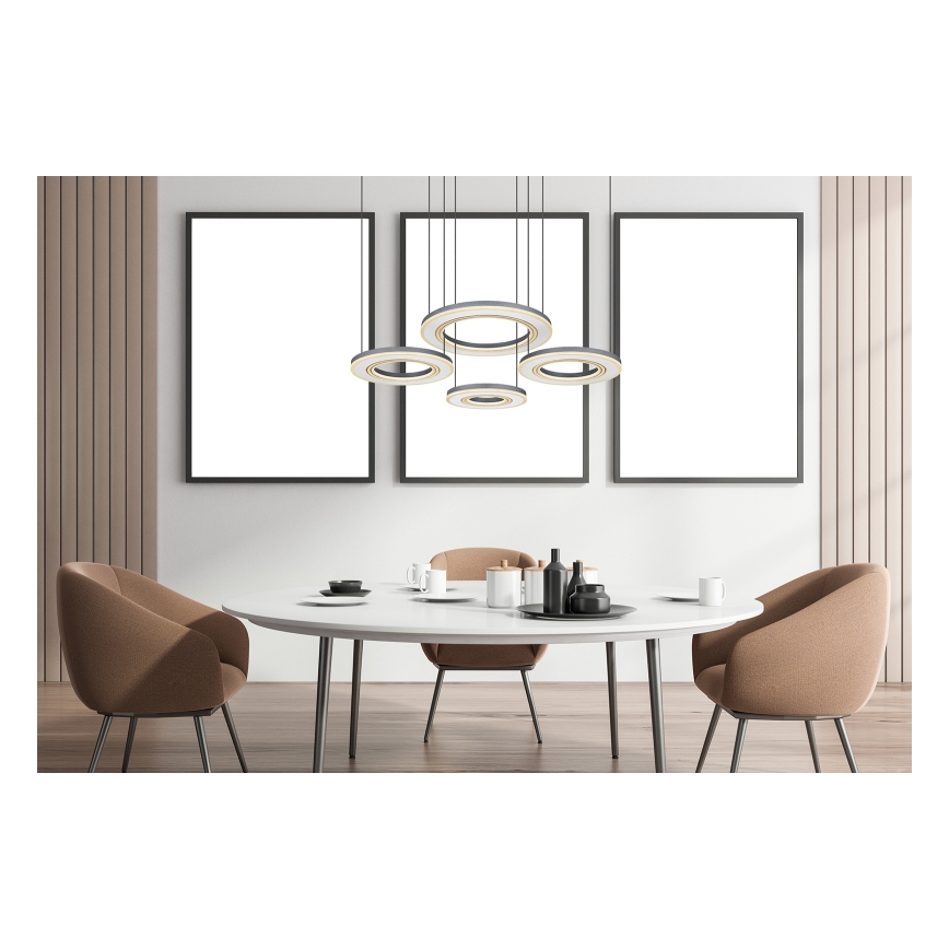 Globo - LED Stmívatelný lustr na lanku LED/80W/230V 2700-6000K černá + dálkové ovládání