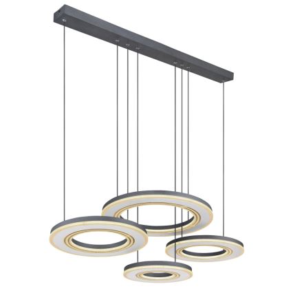 Globo - LED Stmívatelný lustr na lanku LED/80W/230V 2700-6000K černá + dálkové ovládání