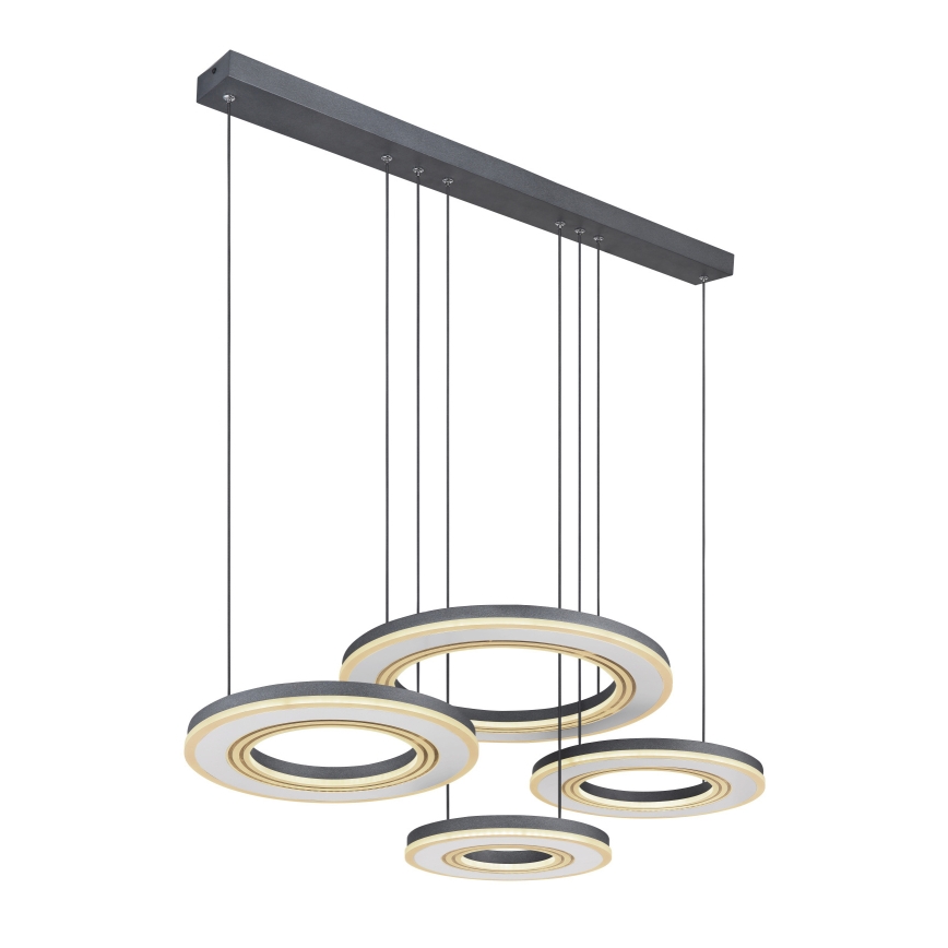 Globo - LED Stmívatelný lustr na lanku LED/80W/230V 2700-6000K černá + dálkové ovládání