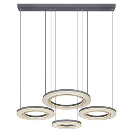 Globo - LED Stmívatelný lustr na lanku LED/80W/230V 2700-6000K černá + dálkové ovládání