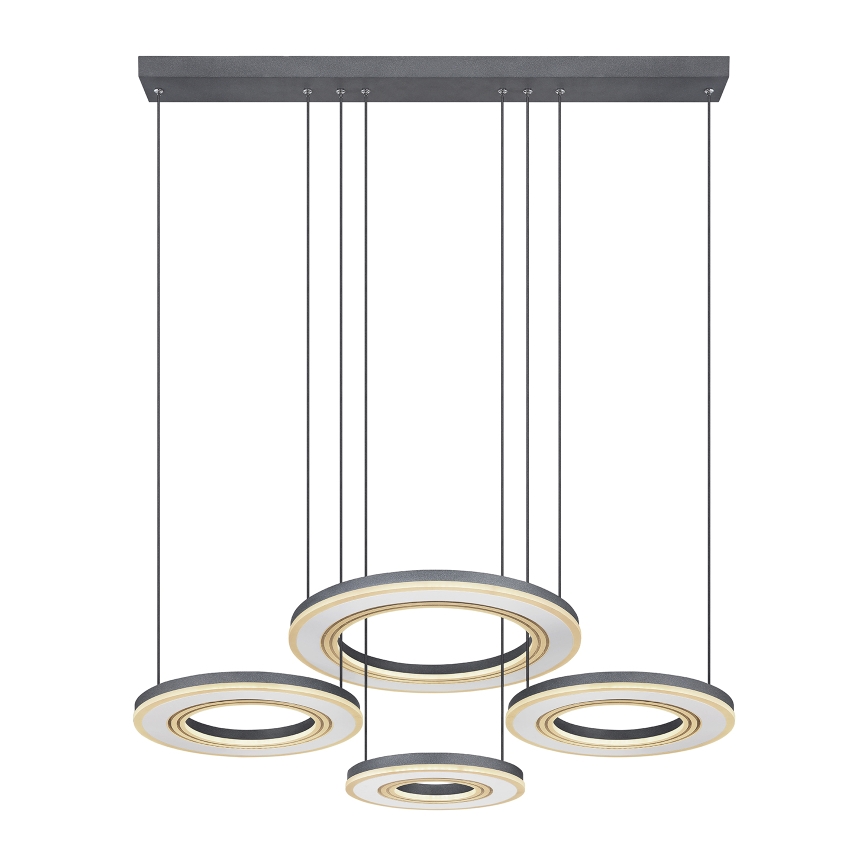 Globo - LED Stmívatelný lustr na lanku LED/80W/230V 2700-6000K černá + dálkové ovládání