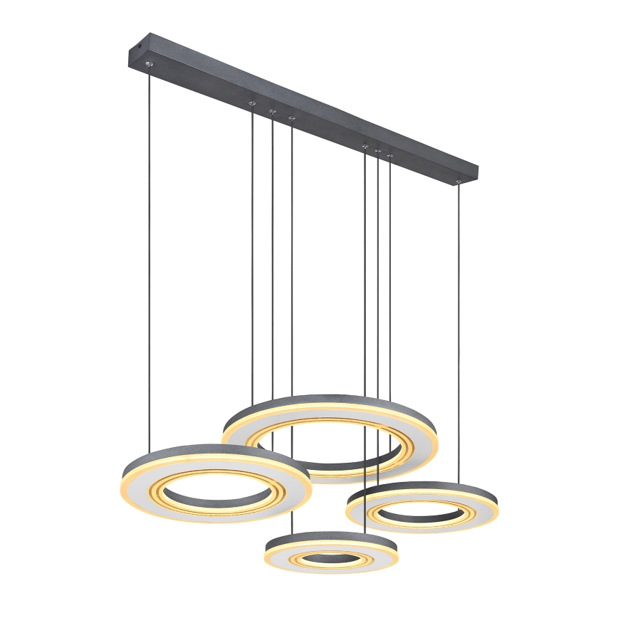Globo - LED Stmívatelný lustr na lanku LED/80W/230V 2700-6000K černá + dálkové ovládání