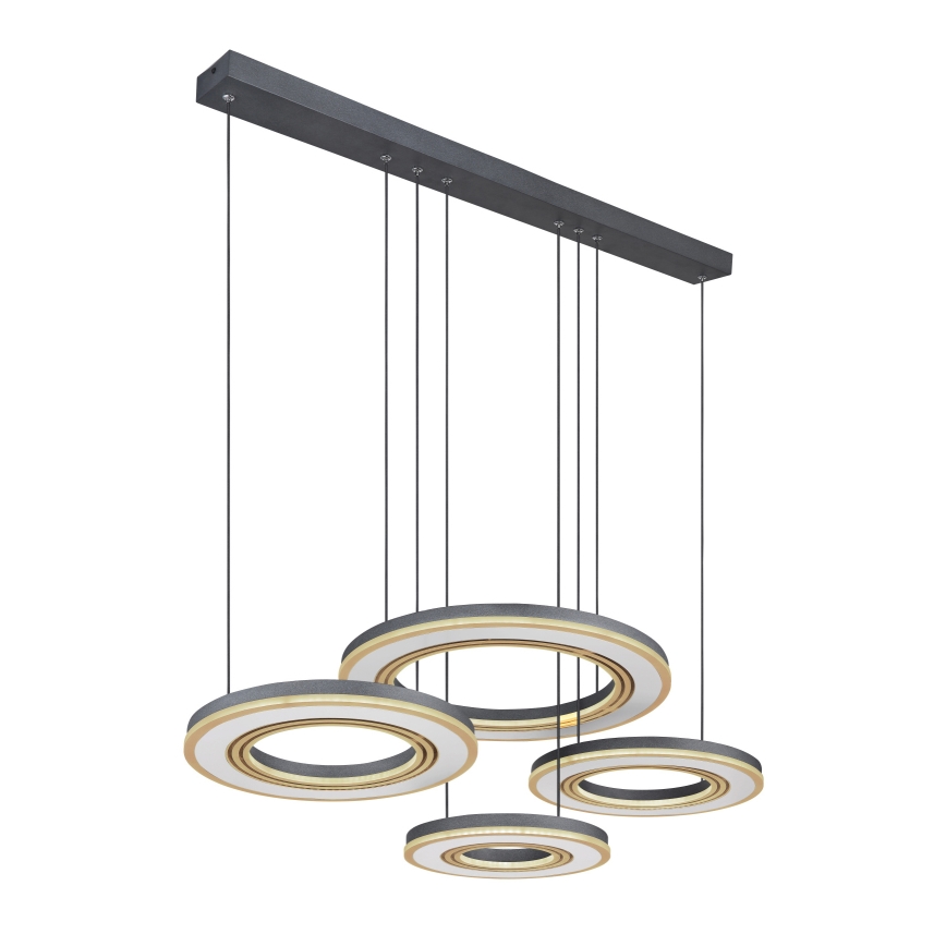 Globo - LED Stmívatelný lustr na lanku LED/80W/230V 2700-6000K černá + dálkové ovládání