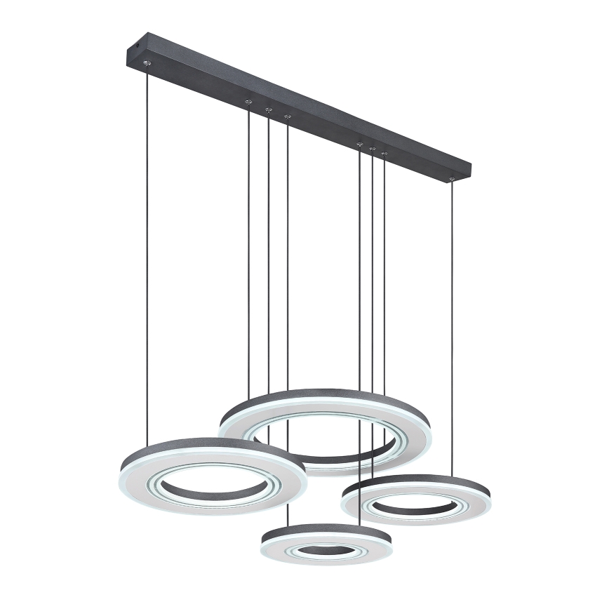 Globo - LED Stmívatelný lustr na lanku LED/80W/230V 2700-6000K černá + dálkové ovládání