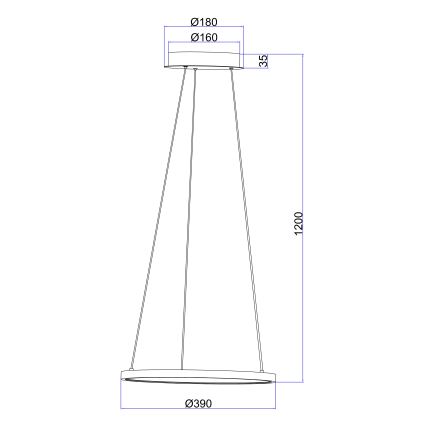 Globo - LED Lustr na lanku LED/19W/230V