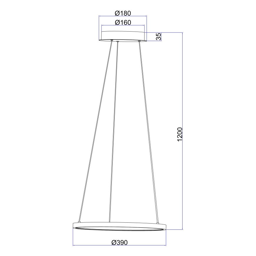 Globo - LED Lustr na lanku LED/19W/230V