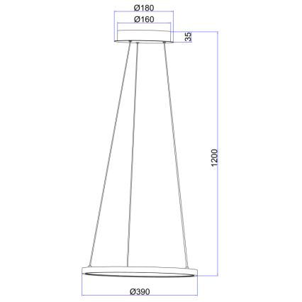 Globo - LED Lustr na lanku LED/19W/230V