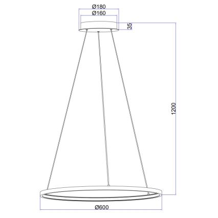 Globo - LED Lustr na lanku LED/29W/230V