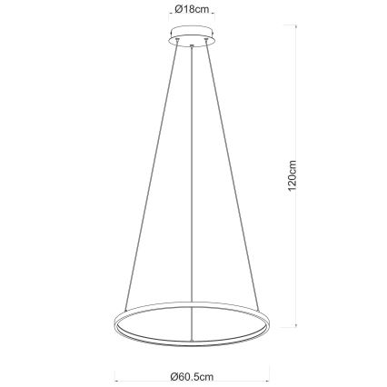 Globo - LED Lustr na lanku LED/29W/230V hnědá