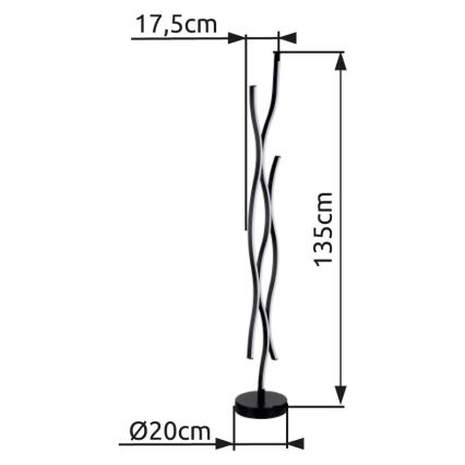 Globo - LED Stojací lampa LED/28W/230V 3000K černá