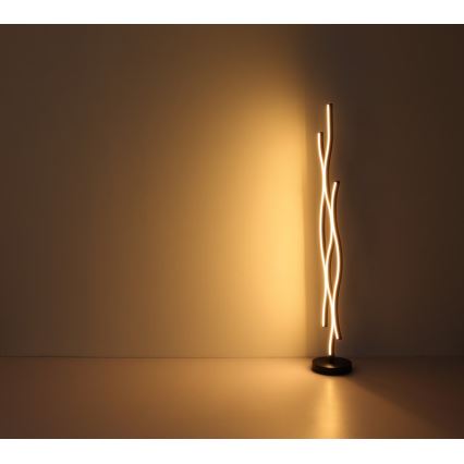 Globo - LED Stojací lampa LED/28W/230V 3000K černá/zlatá