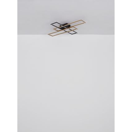 Globo - LED Stropní svítidlo LED/30W/230V 3000K 60x80 cm černá/zlatá