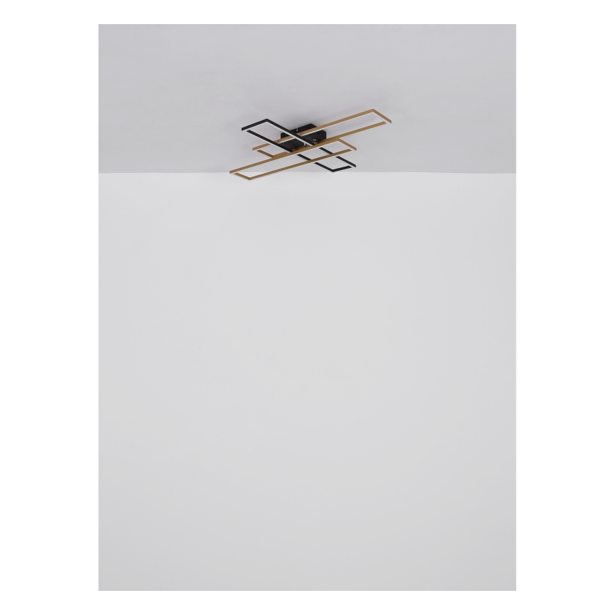 Globo - LED Stropní svítidlo LED/30W/230V 3000K 60x80 cm černá/zlatá