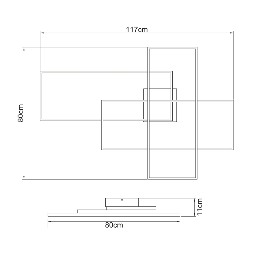 Globo - LED Stmívatelné stropní svítidlo LED/100W/230V 3000-6000K + dálkové ovládání