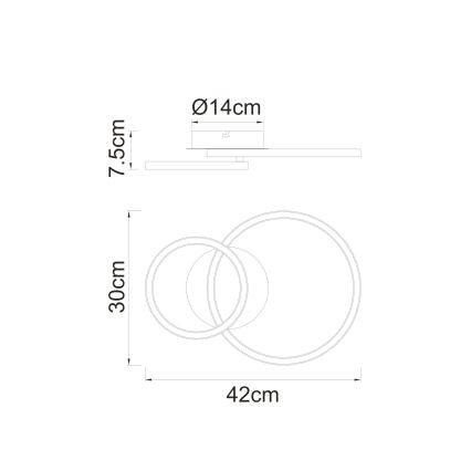 Globo - LED Přisazený lustr LED/18W/230V