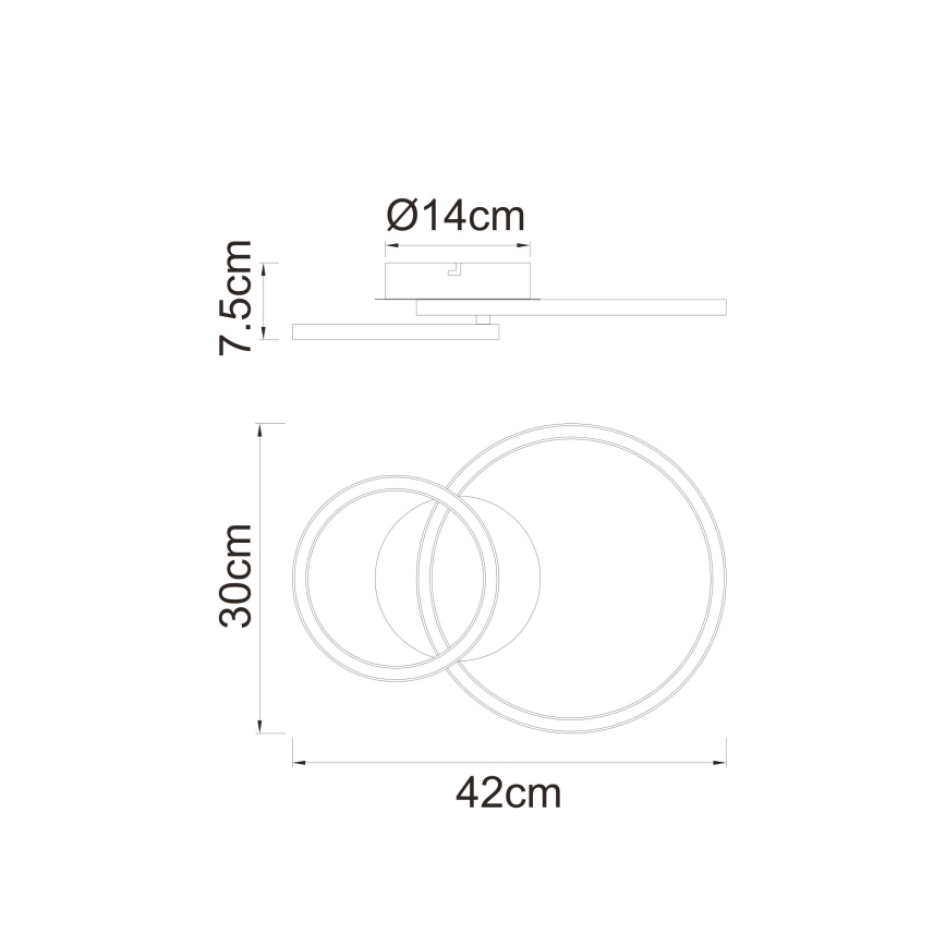 Globo - LED Přisazený lustr LED/18W/230V