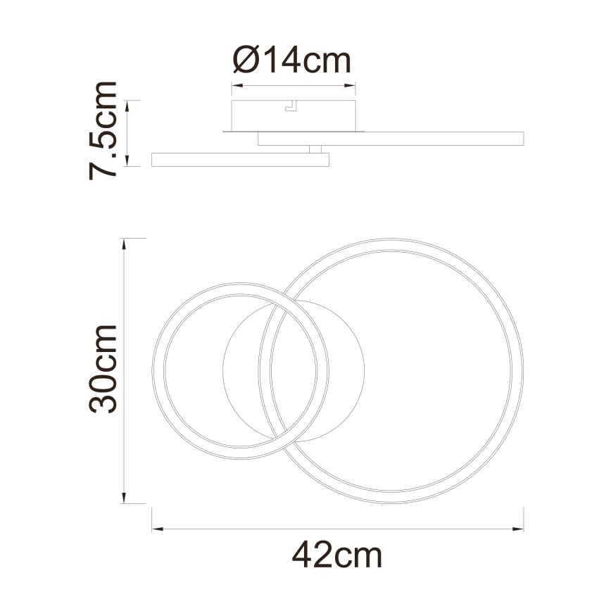 Globo - LED Přisazený lustr LED/18W/230V