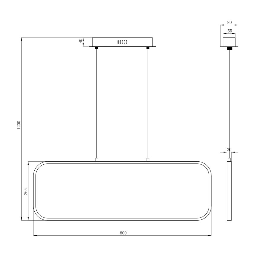 Globo - LED Lustr na lanku LED/24W/230V