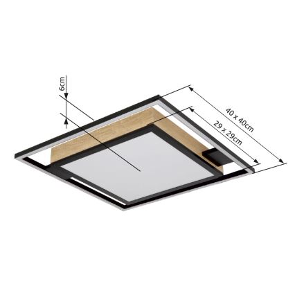 Globo - LED Stmívatelné stropní svítidlo LED/40W/230V 2700-6500K + dálkové ovládání