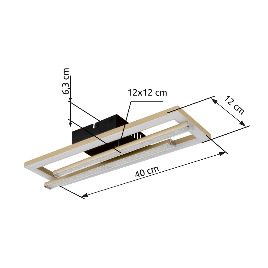 Globo - LED Stropní svítidlo LED/24W/230V 4000K zlatá