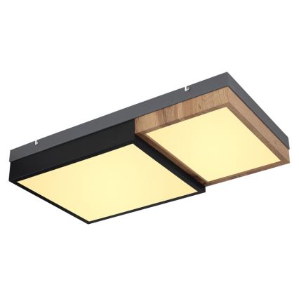 Globo 67286-30 - LED Stropní svítidlo GUNDI LED/30W/230V 35x65 cm hnědá/černá