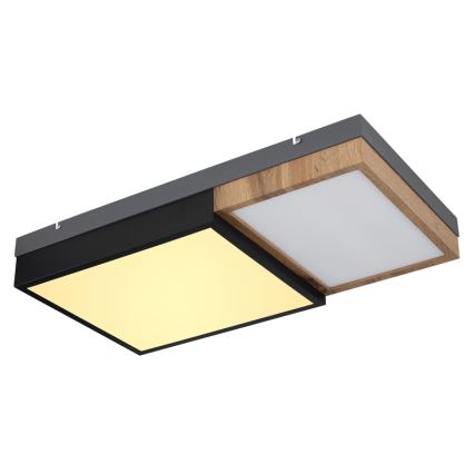 Globo 67286-30 - LED Stropní svítidlo GUNDI LED/30W/230V 35x65 cm hnědá/černá