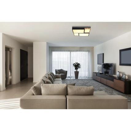 Globo 67286-50 - LED Stropní svítidlo GUNDI LED/50W/230V 60x60 cm hnědá/černá