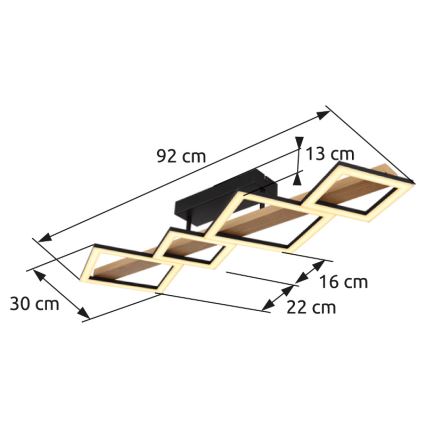 Globo - LED Stropní svítidlo LED/35W/230V 3000K hnědá