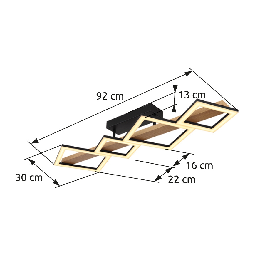 Globo - LED Stropní svítidlo LED/35W/230V 3000K hnědá
