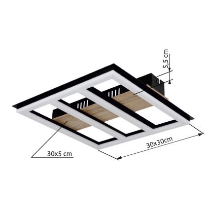 Globo - LED Stropní svítidlo LED/18W/230V 3000K 30x30 cm