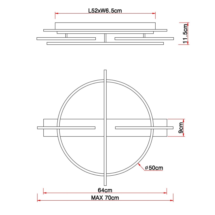 Globo - LED Stropní svítidlo LED/44W/230V