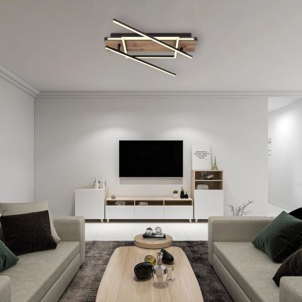 Globo 67299D3 - LED Stropní svítidlo COLLI LED/40W/230V 88x120 cm béžová/černá