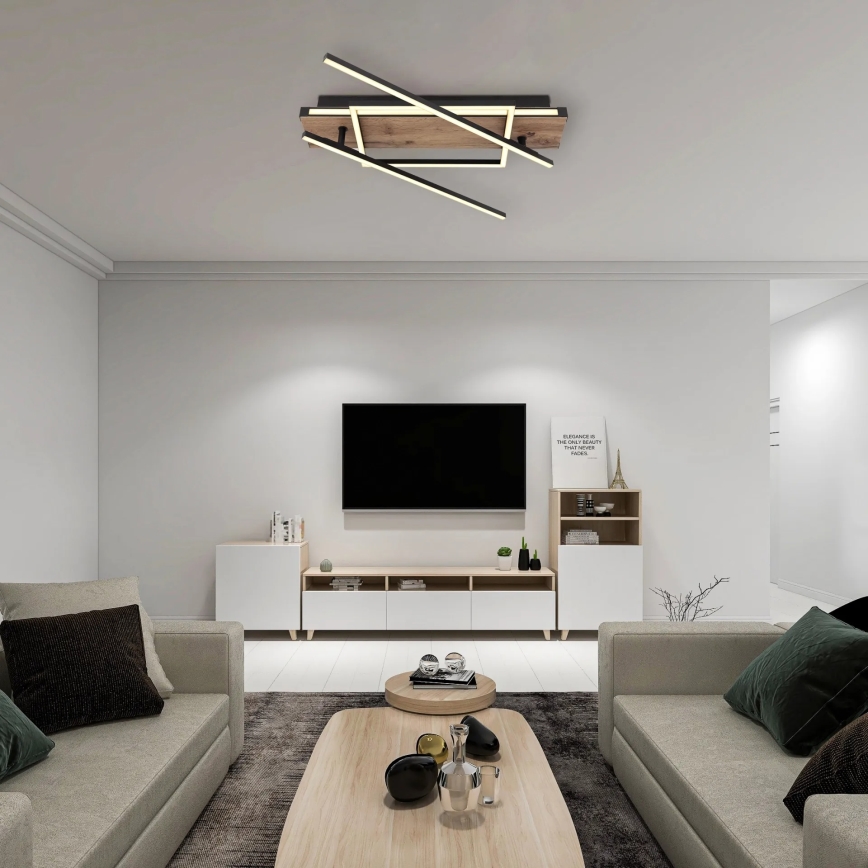 Globo 67299D3 - LED Stropní svítidlo COLLI LED/40W/230V 88x120 cm béžová/černá