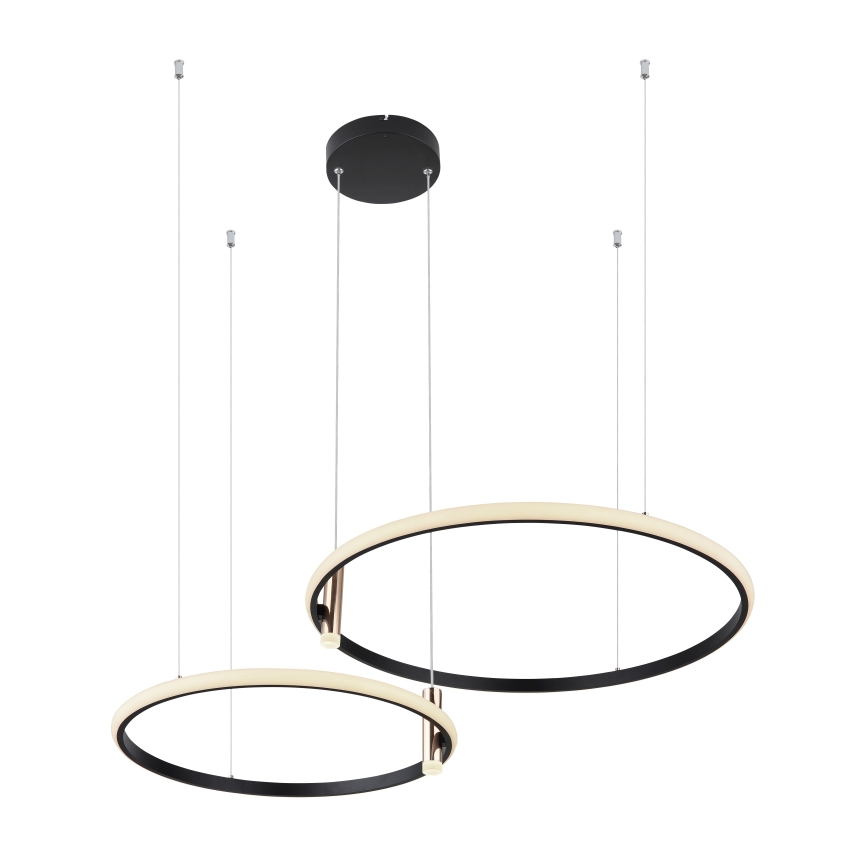 Globo - LED Stmívatelný lustr na lanku LED/55W/230V 2700-6000K černá + dálkové ovládání