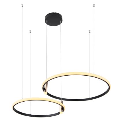 Globo - LED Stmívatelný lustr na lanku LED/55W/230V 2700-6000K černá + dálkové ovládání