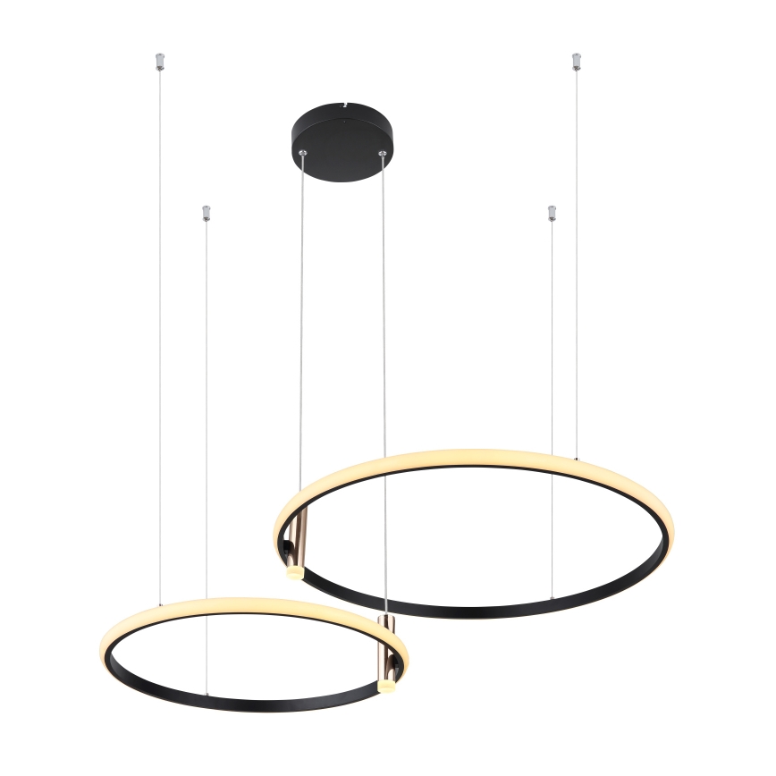 Globo - LED Stmívatelný lustr na lanku LED/55W/230V 2700-6000K černá + dálkové ovládání