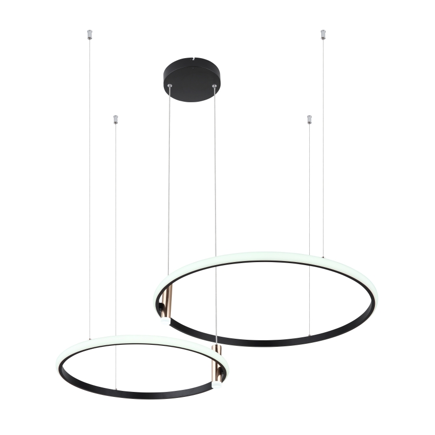 Globo - LED Stmívatelný lustr na lanku LED/55W/230V 2700-6000K černá + dálkové ovládání