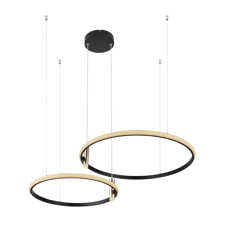 Globo - LED Stmívatelný lustr na lanku LED/55W/230V 2700-6000K černá + dálkové ovládání