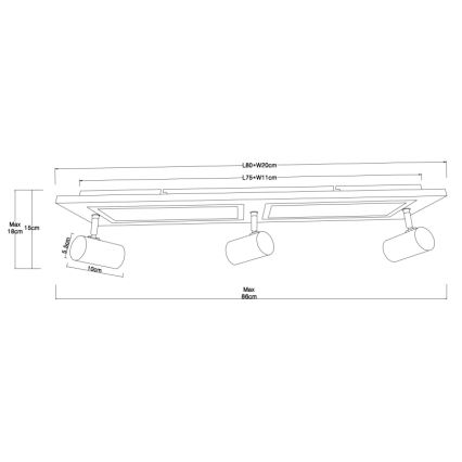 Globo - LED Bodové svítidlo LED/24W/230V + 3xGU10/5W