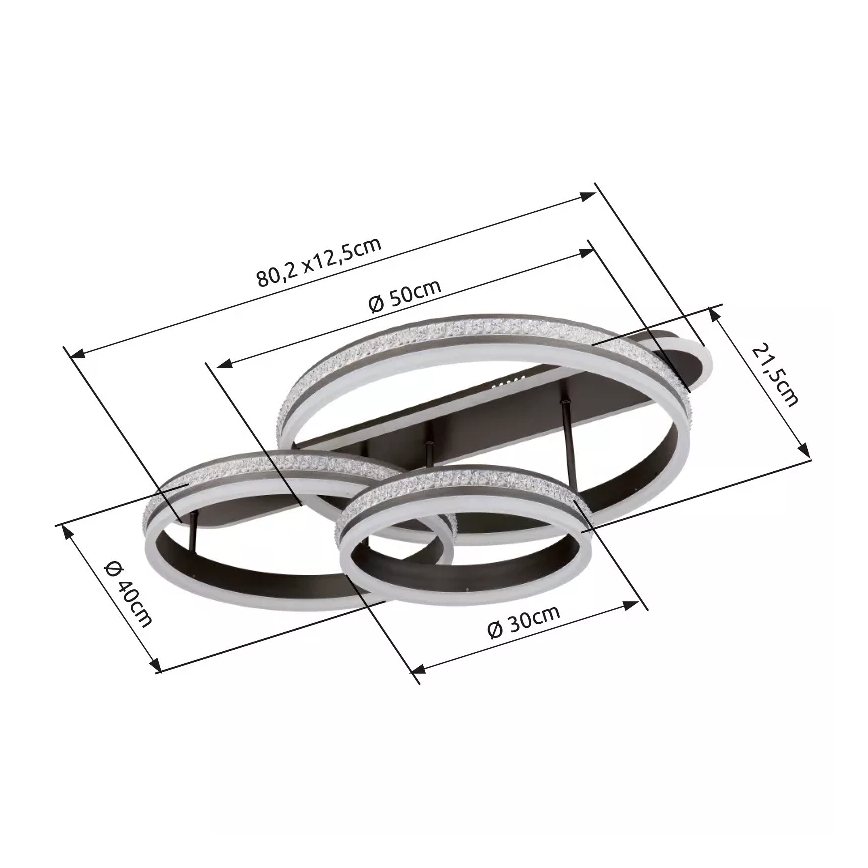 Globo - LED Stmívatelné stropní svítidlo LED/75W/230V 2700K-6000K + dálkové ovládání