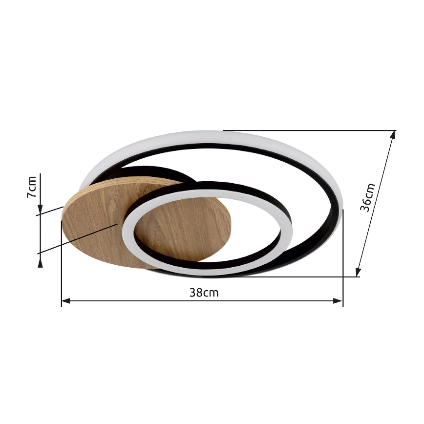 Globo - LED Stropní svítidlo LED/24W/230V černá