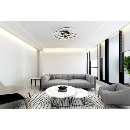 Globo - LED Stmívatelné stropní svítidlo LED/75W/230V 2700-6000K pr. 78 cm + dálkové ovládání