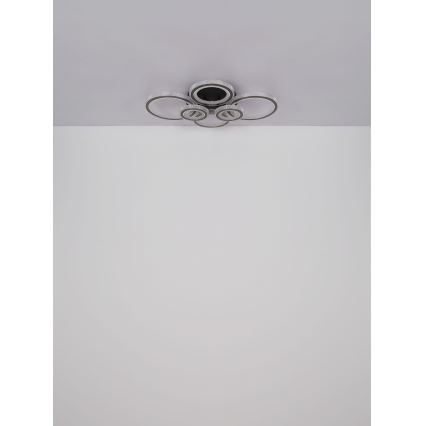 Globo - LED Stmívatelné stropní svítidlo LED/60W/230V 2700-6000K 56x78 cm antracit + dálkové ovládání