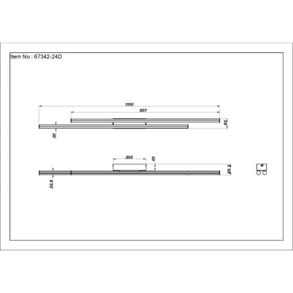 Globo - LED Stropní svítidlo LED/24W/230V 3000K černá