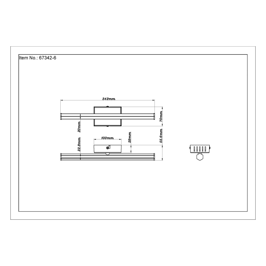 Globo - LED Stropní svítidlo LED/6W/230V 3000K černá