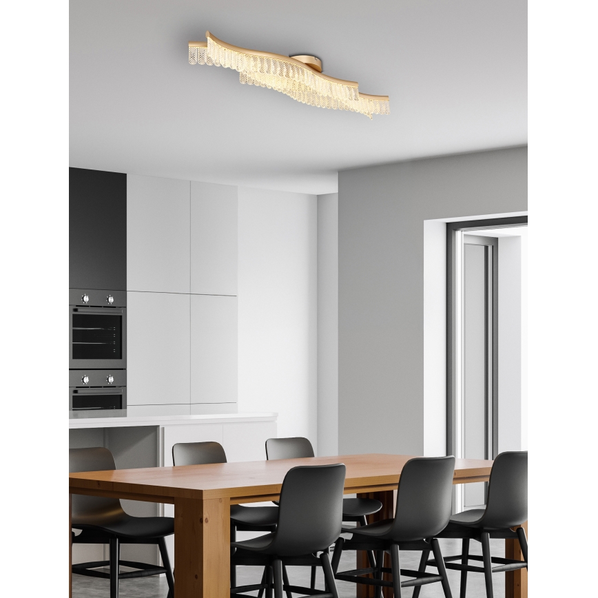 Globo - LED Stropní svítidlo LED/35W/230V 3200K 18x108 cm zlatá